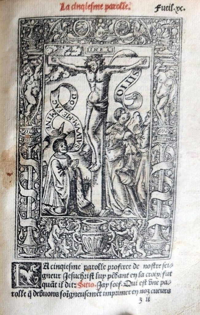 1535 POST-INCUNABULA ILLUSTRATED ANTIQUE IN FRENCH BY JEAN DE GAGNY VELLUM BOUND