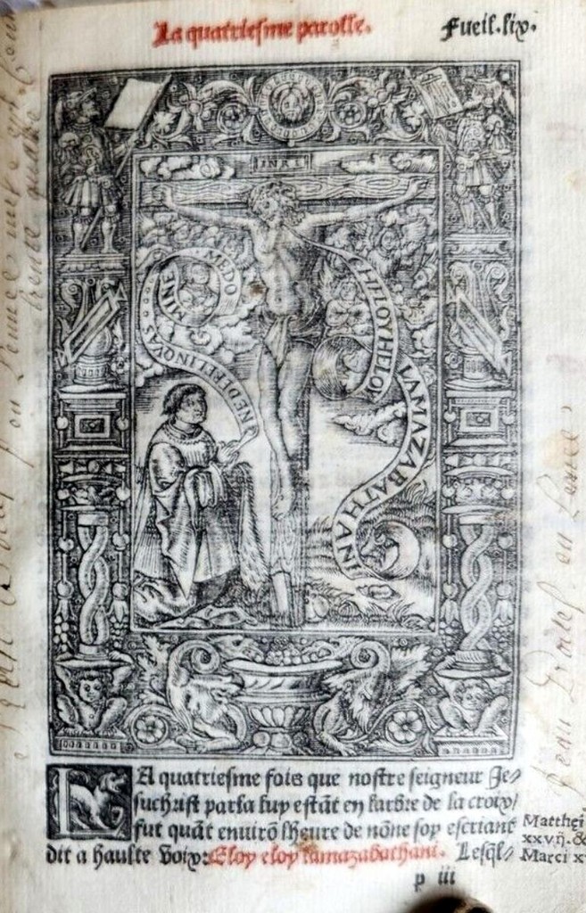 1535 POST-INCUNABULA ILLUSTRATED ANTIQUE IN FRENCH BY JEAN DE GAGNY VELLUM BOUND