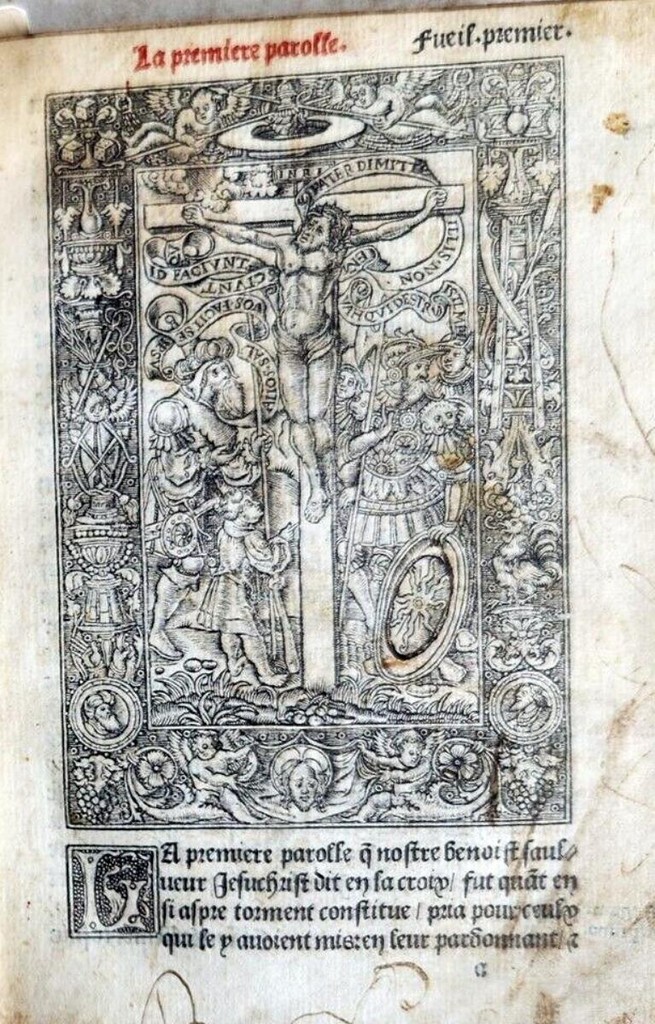 1535 POST-INCUNABULA ILLUSTRATED ANTIQUE IN FRENCH BY JEAN DE GAGNY VELLUM BOUND