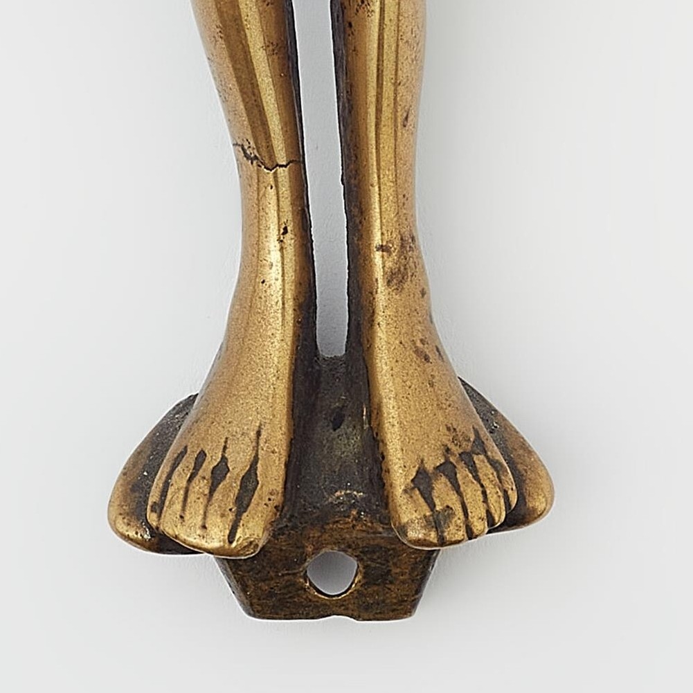 A French Gothic bronze crucifix