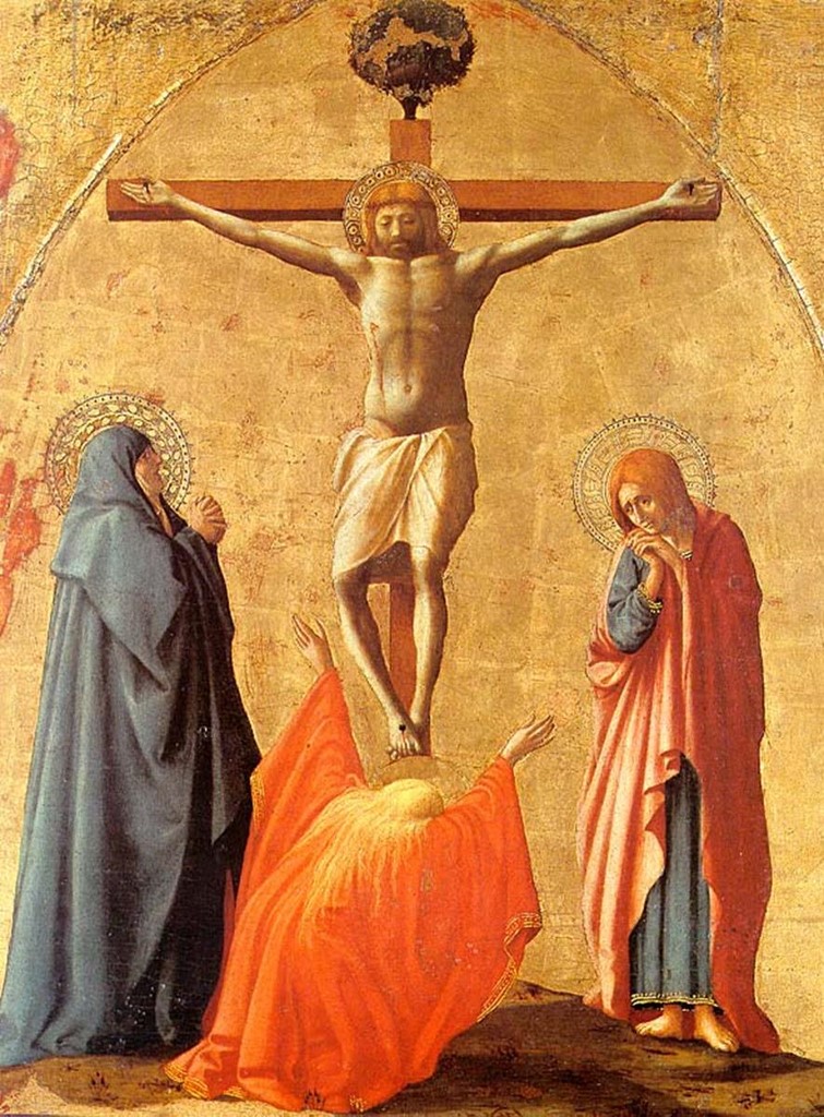 Masaccio, polittico di pisa, crocefissione napoli