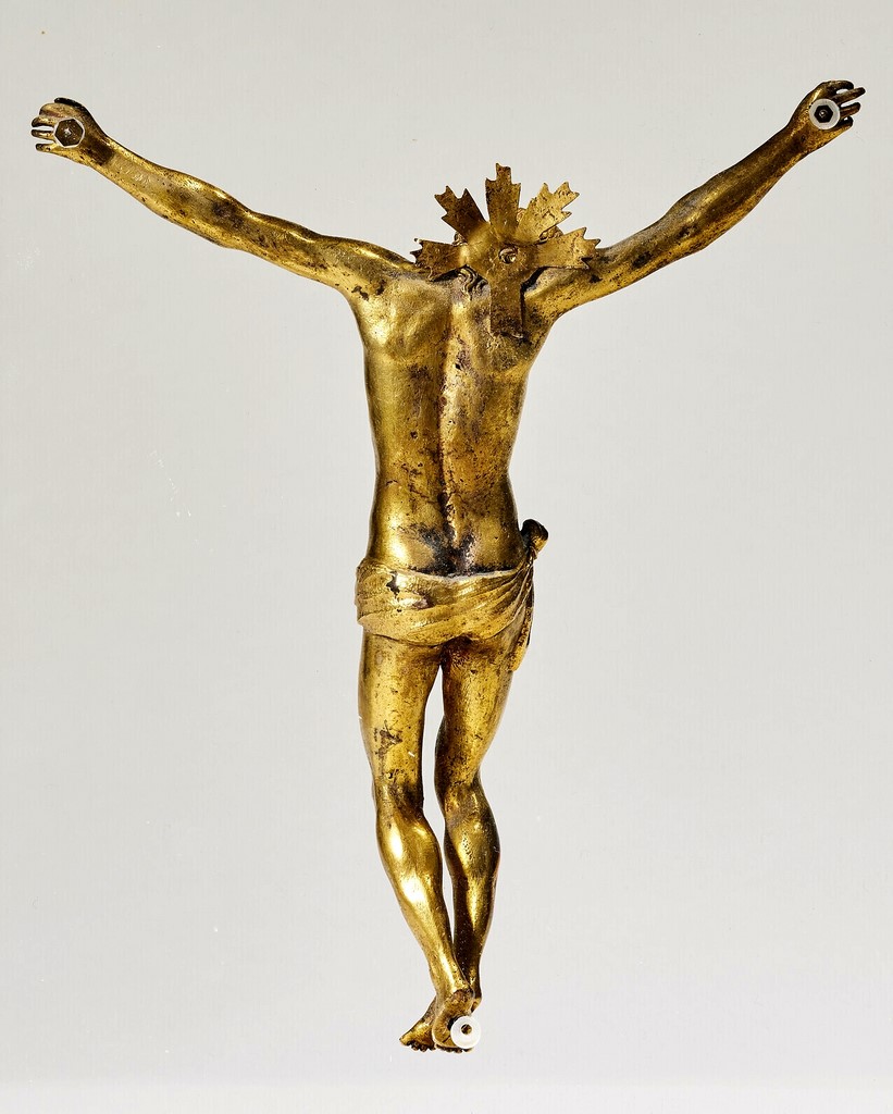 christ bronze doré italie xviie derrière