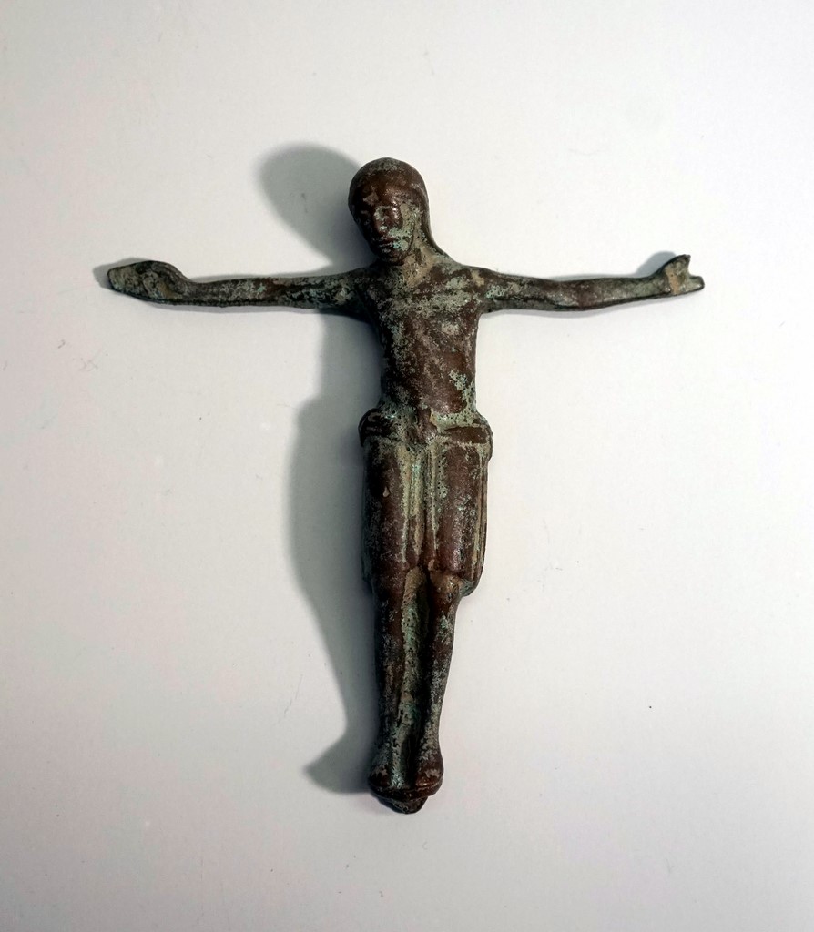 An extraordinary giltwood Rococo crucifix