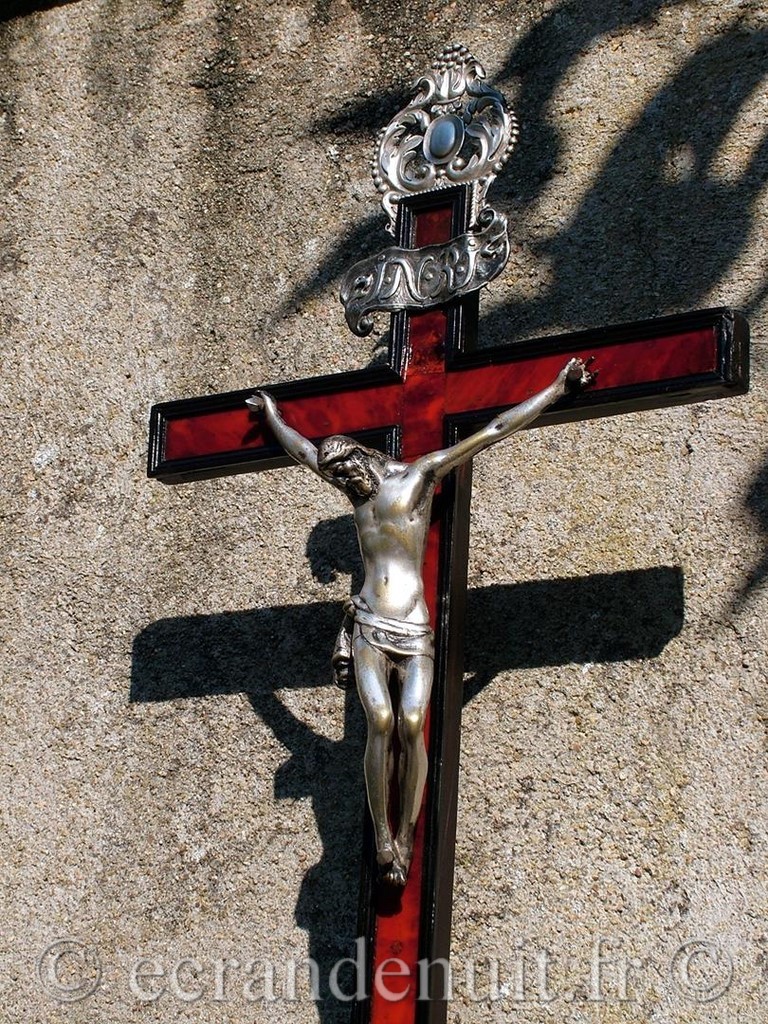 Croix 1er Empire en marqueterie d'écaille Ebène Argent Bronze