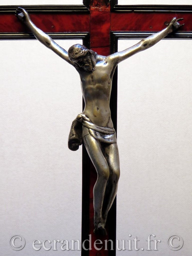 Croix 1er Empire en marqueterie d'écaille Ebène Argent Bronze