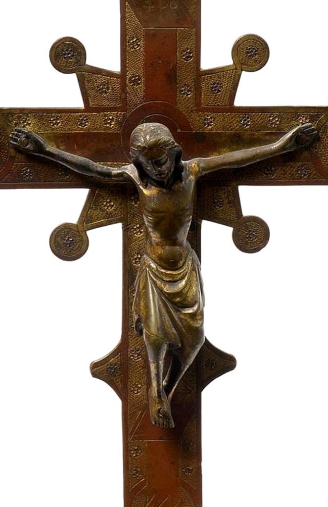 Croix de procession" en cuivre Travail français Epoque: XIIIème
