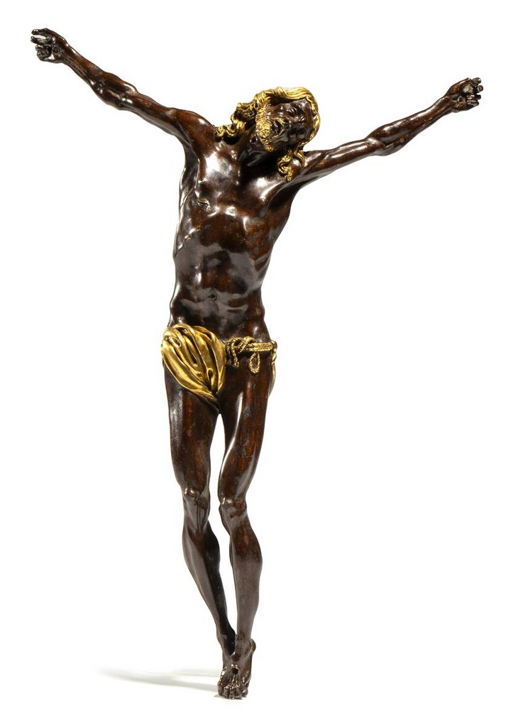 Corpus Christi Bronze patiné et doré XVIIe siècle 