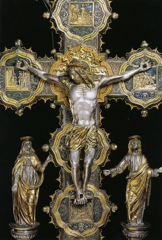 UNE CROIX DE PROCESSION VERS 1500 DEBUT DU XVIE SIECLE