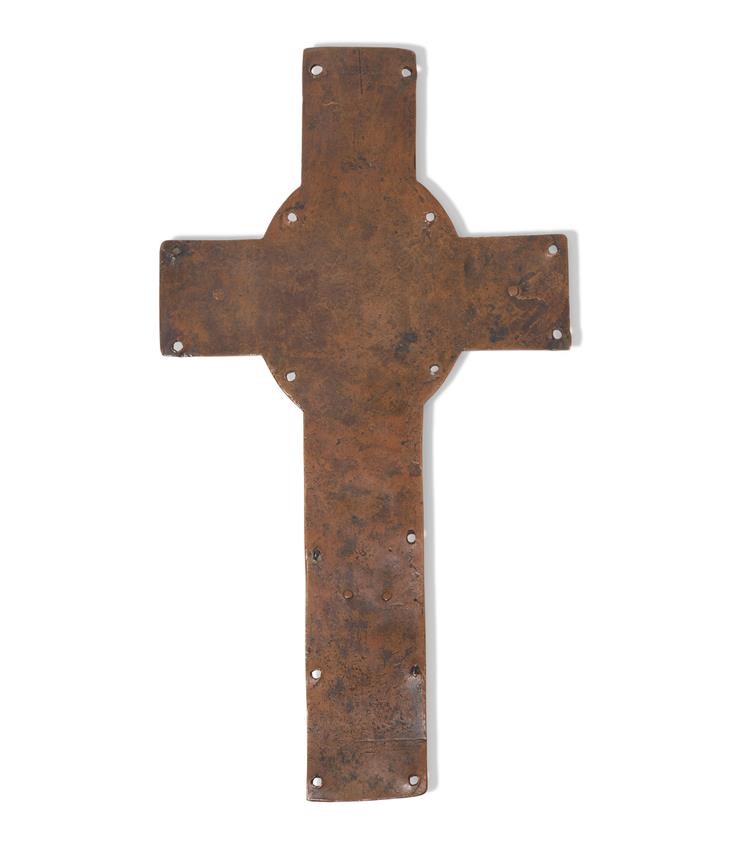 CROIX DE PROCESSION EN CUIVRE CHAMPLEVÉ ÉMAILLÉ GRAVÉ ET DORÉ LIMOGES PREMIER TIERS DU XIIIE SIÈCLE 02