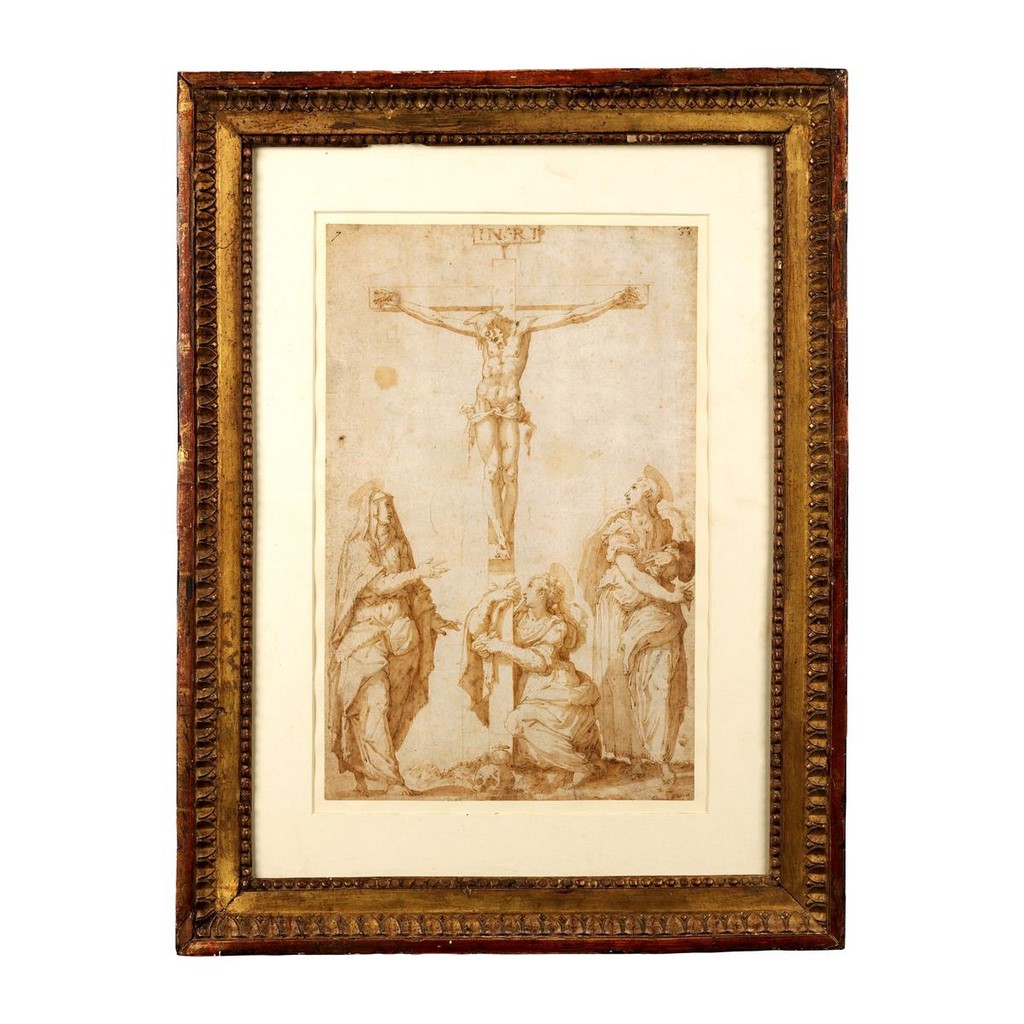La Crucifixion porte une inscription « Giorgio Vasari