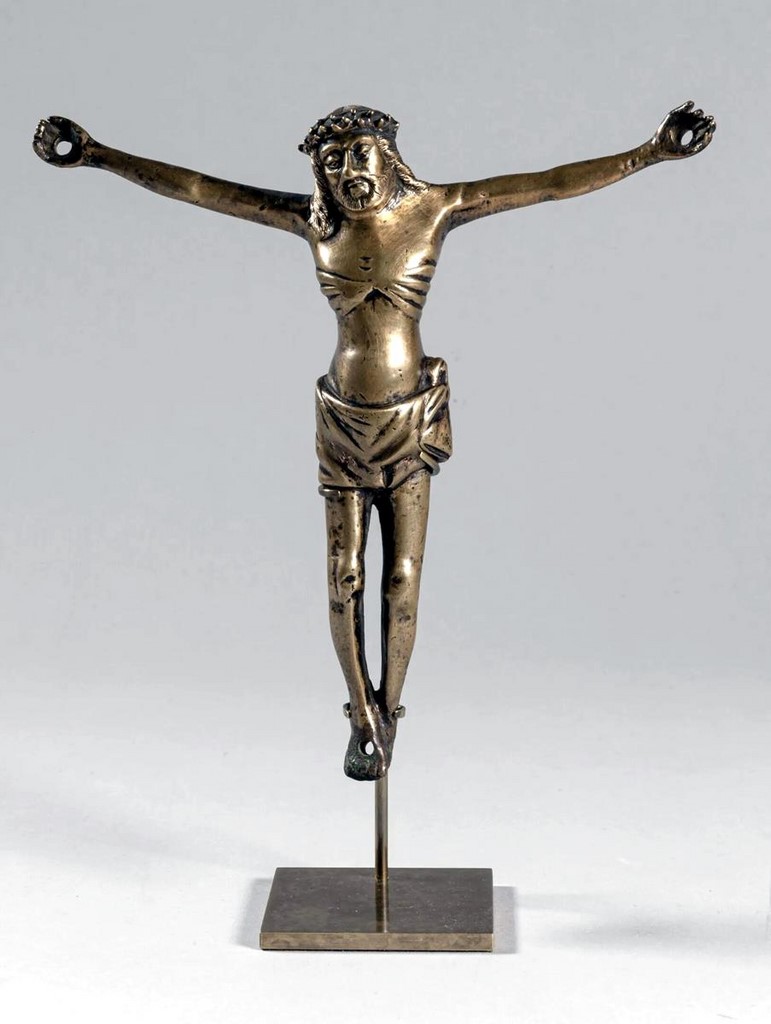 CHRIST VIVANT en bronze ciselé et doré