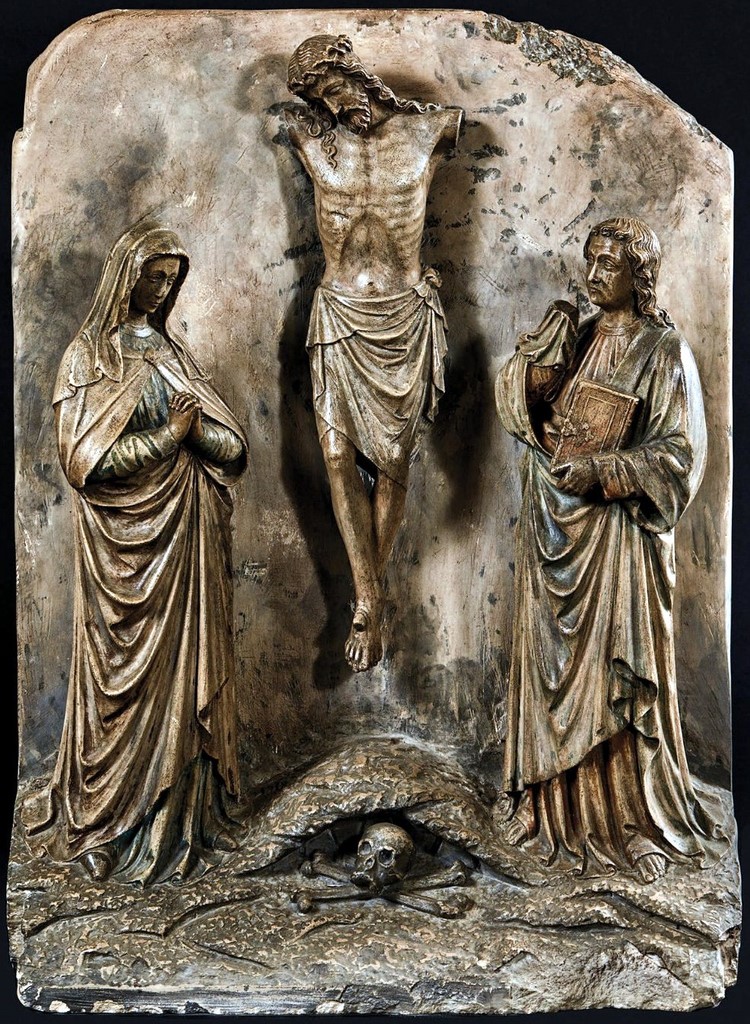 Grand triptyque formant un retable dédié à la vie du Christ en ivoire sculpté