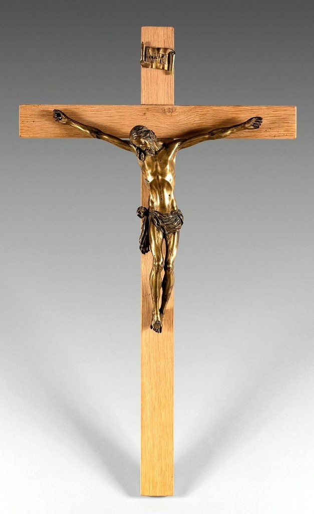 Christ en bronze d une ecole romaine XVIIe siècle