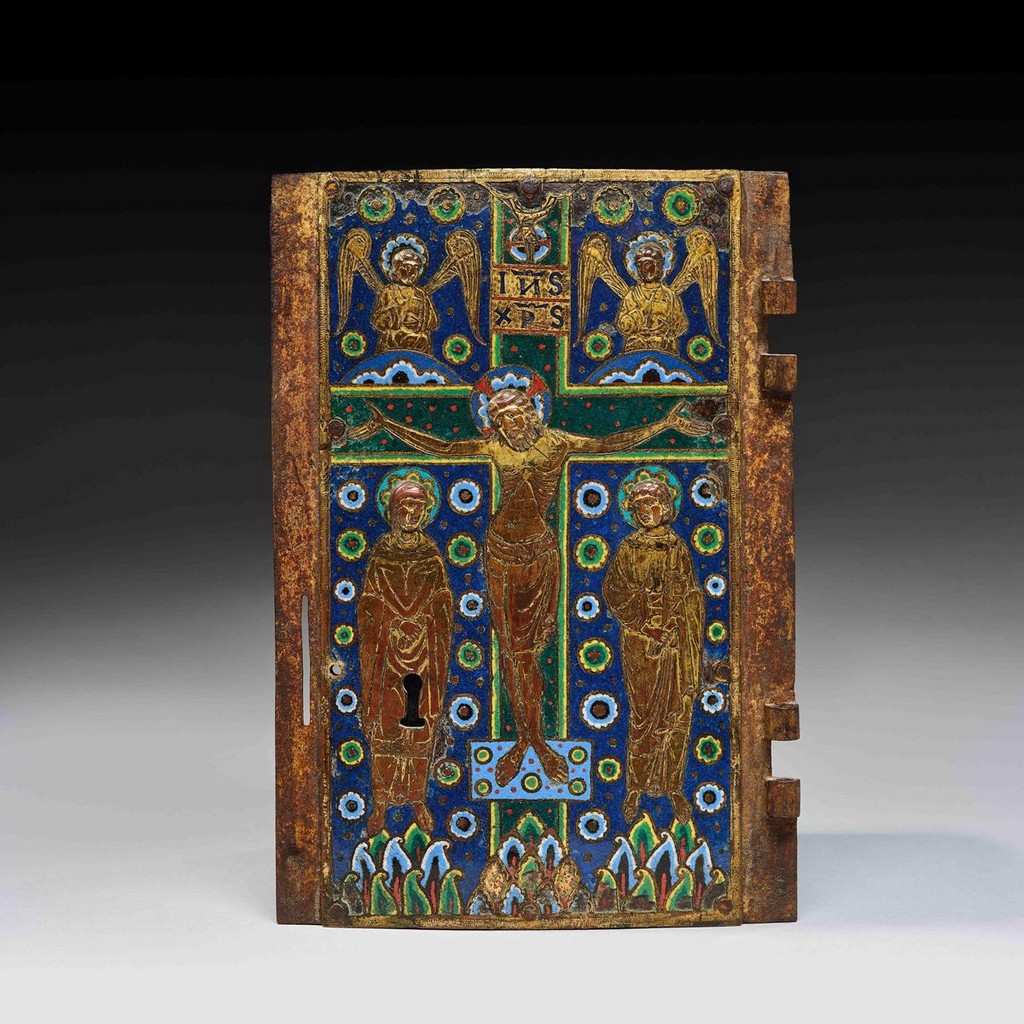 Rare plaque de reliure d'évangéliaire France, Limoges, fin du XIIe siècle, début du XIIIème siècle 