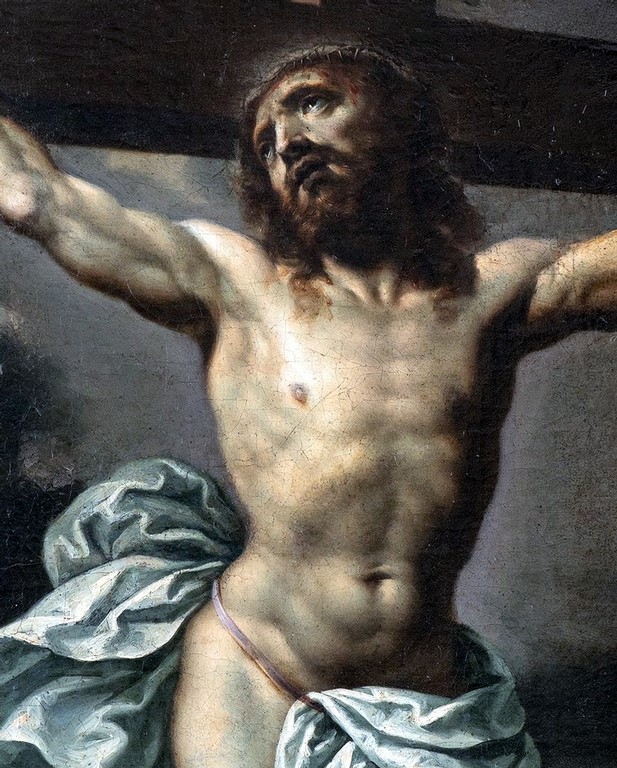 ANTONIO TRIVA Cristo crocifisso con la Maddalena ai piedi della Croce