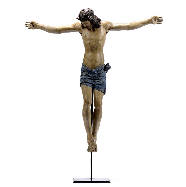 Christ en bronze ciselé, fonte pleine