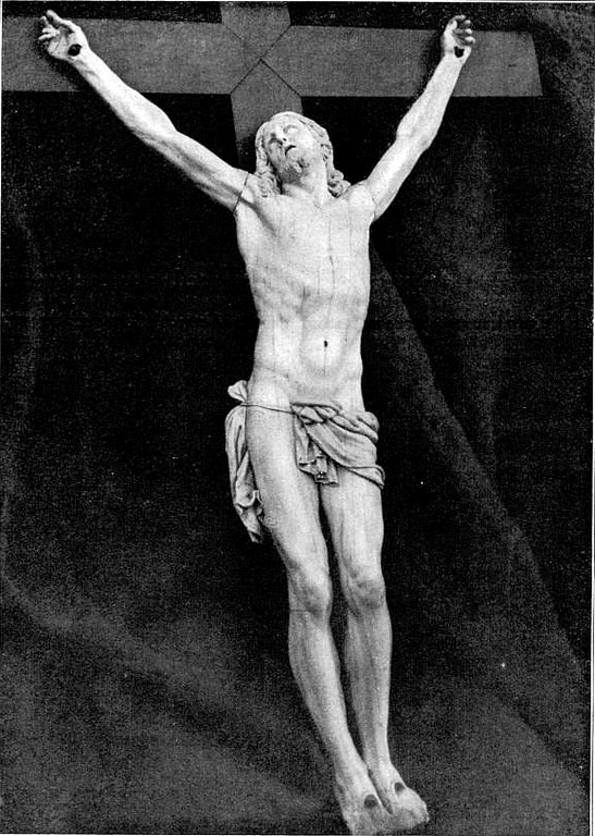 CHRIST EN CROIX DATE 1664 SIGNE P.JAILLOT