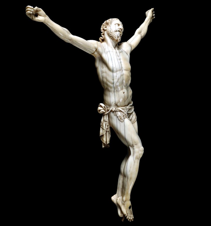 Cristo vivo, avorio scolpito, arte Italiana del XVII secolo, Giovanni Antonio Gualterio 1615