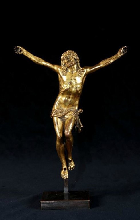 CHRIST EN BRONZE DU 17E SIECLE Ecole Allemande