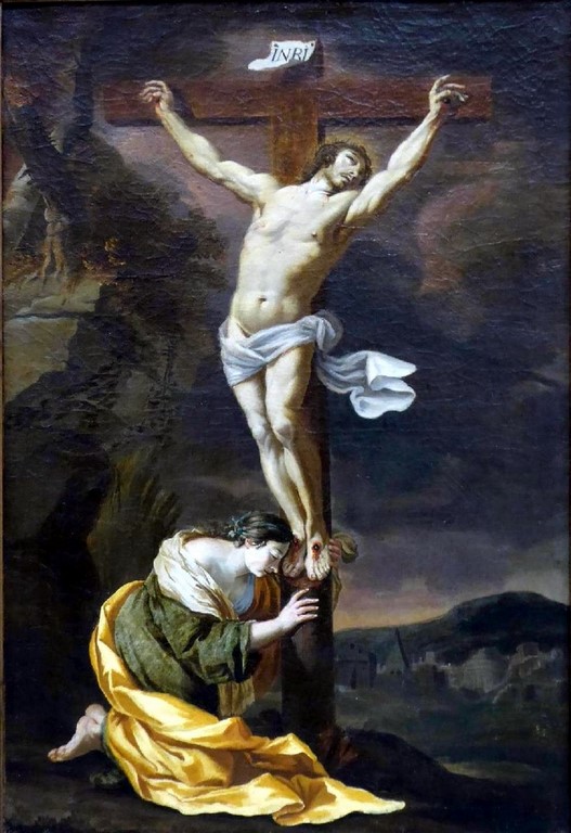 Huile sur toile vers 1700 Crucifixion