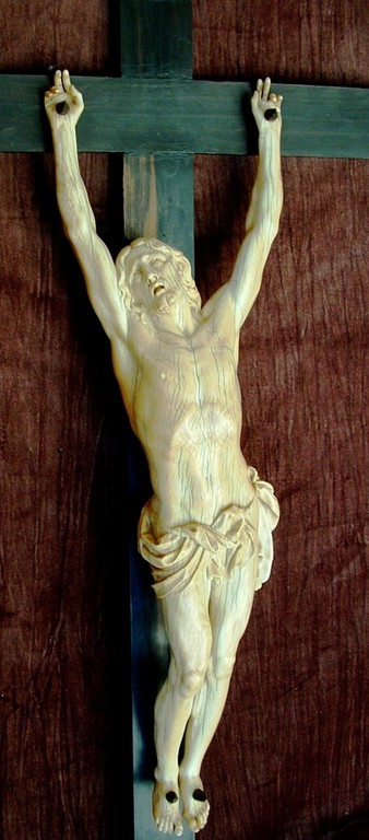 RARO CRISTO IN AVORIO JANSENISTA DI FINE XVII° SECOLO