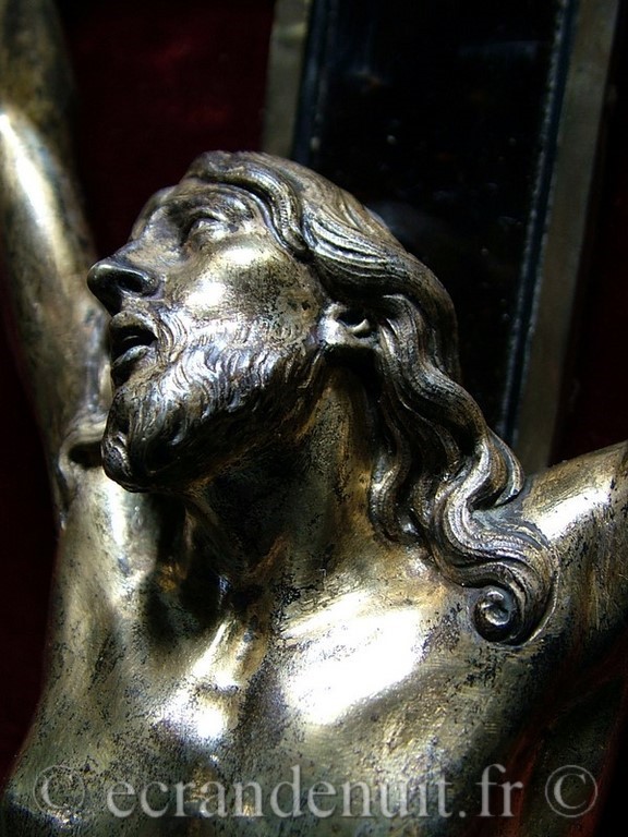 CHRIST EN BRONZE DORE 18E SIECLE JANSENISTE