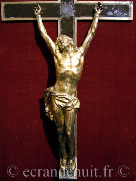 CHRIST EN BRONZE DORE 18E SIECLE JANSENISTE