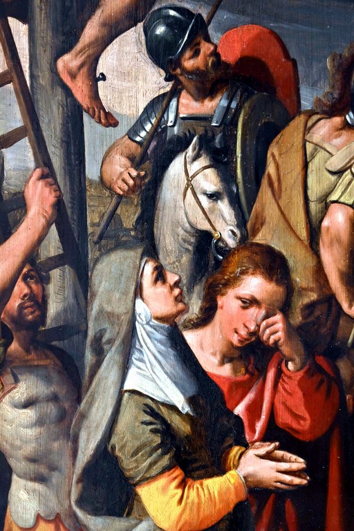 Pieter Pieterszoon AERTSEN La crucifixion Huile sur panneau  Les larmes de Saint-Jean