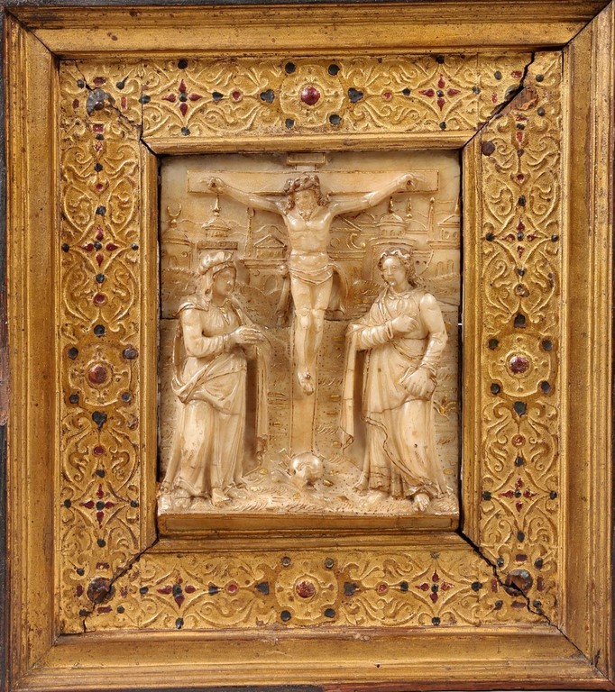 Christ en argent croix en laiton 19ème siècle