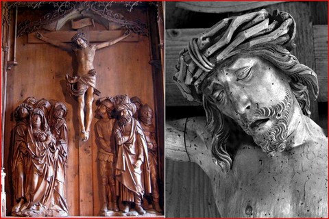 CHRIST EN CROIX - TILMANN RIEMENSCHNEIDER  - EGLISE SAINT-PIERRE SAINT-PAUL DE DETWANG