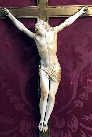 CHRIST en ivoire XVIIe Corpus Chriti