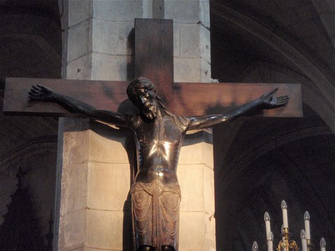 LE CHRIST NOIR DE LA CATHEDRALE SAINT-PIERRE A SAINT-FLOUR - XIXE SIECLE !