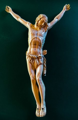 A Fine Flemish Ivory Crucifix Figure  17th Century