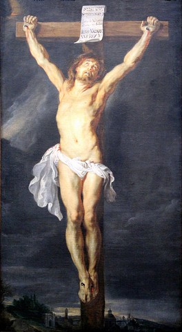 CHRIST EN CROIX PEINTURE DE PETER PAUL RUBENS VERS 1610