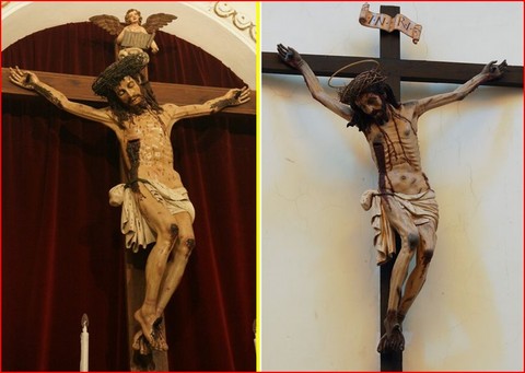 CRUCIFIX EN BOIS POLYCHROME DE FRA UMILE DA PETRALIA - PETRALIA - AGIRA