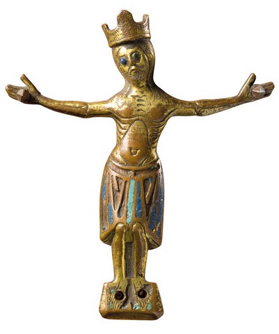Gilded copper sculpture of Christ