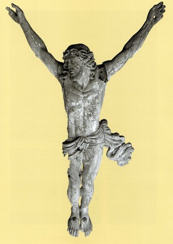 CHRIST EN BOIS SIGNE BRUNEL DIEPPE - 1854