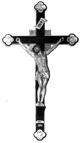 Christ en bronze des années 1900 daté 1894