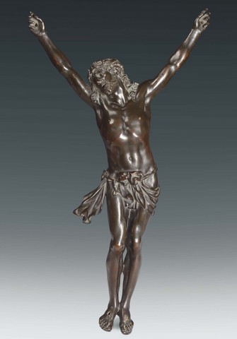Christ en bronze des années 1900 attribué au XVIIe siècle XVIIIe siècle