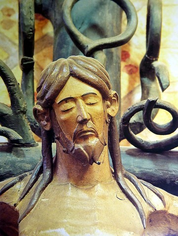 CHRIST EN BOIS DE L'EGLISE DE MOISSAC VERS 1135