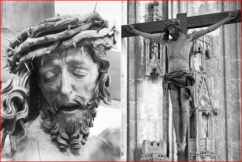 CHRIST EN CROIX - VEIT STOSS - EGLISE SAINT-SEBALD - NUREMBERG