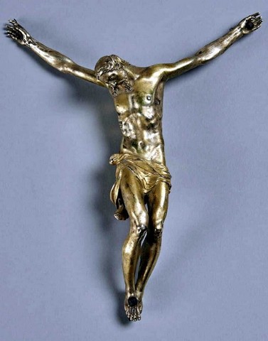 Christ en argent doré vermeil