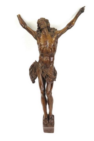 Christ en bois sculpté, époque XVIIIème siècle, hauteur 47cm