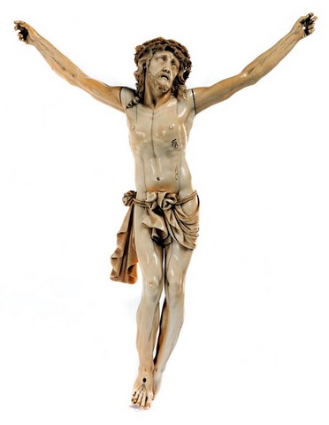 Großer Corpus Christi in Elfenbein Wohl Italien, zweite Hälfte 19. Jahrhundert
