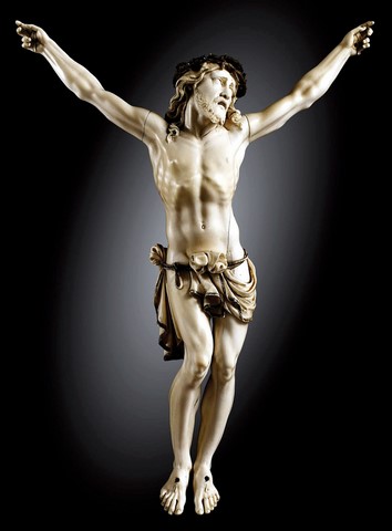 Important Crucifix en Ivoire France vers 1670