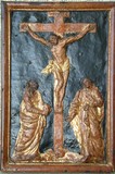 CRUCIFIXION EN CARTA PESTA 1600 17E SIECLE