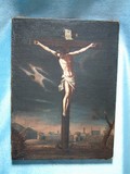 TABLEAU DE LA CRUCIFIXION 1650 17E SIECLE AUTRICHE PEINTURE