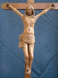 CHRIST EN BOIS ART POPULAIRE SCULPTURE