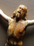 CHRIST EN IVOIRE MAESTRO DE LA SIGLA JAG 17E SIECLE