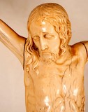 Large Hispano Philippine Ivory Christ 18th century signed and dated 1744 